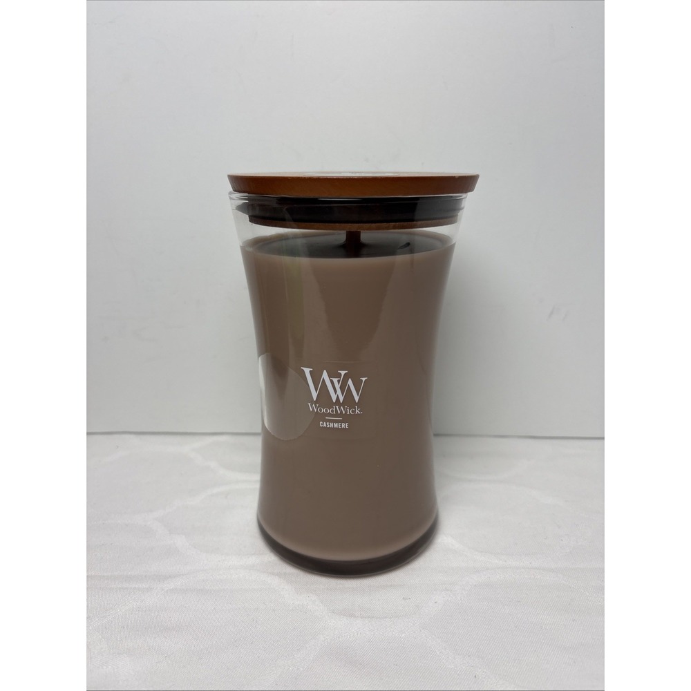 New WoodWick Cashmere Large Scented Candle 21.5oz Discontinued Rare Scent